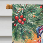 English Bulldog Christmas House Flag