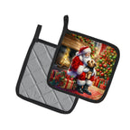 Norfolk Terrier and Santa Claus Pair of Pot Holders