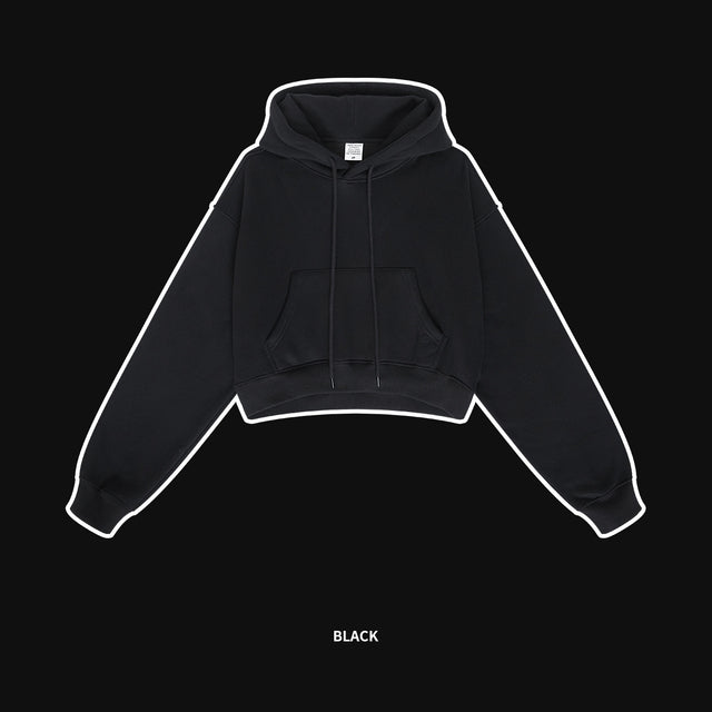 Chic Sexy Women’s Super-Short Fleece Cropped Hoodie | Streetwear