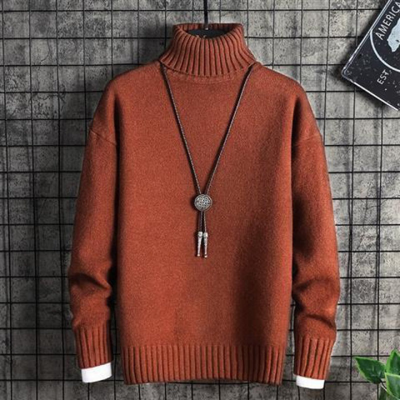 Korean Style Thick Winter Turtleneck Sweater for Men