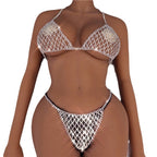 Rhinestone Thong Waist Body Chain