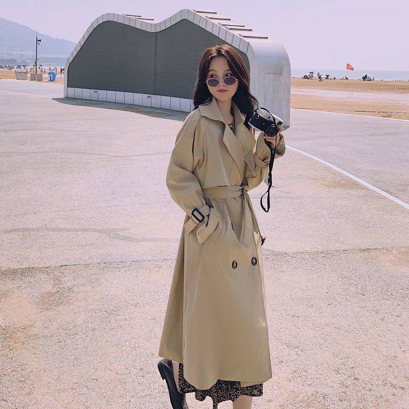 Stylish Slim Over-the-Knee Autumn Coat