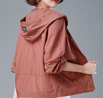 Women's Waterproof Windbreaker with Hood (One Piece)