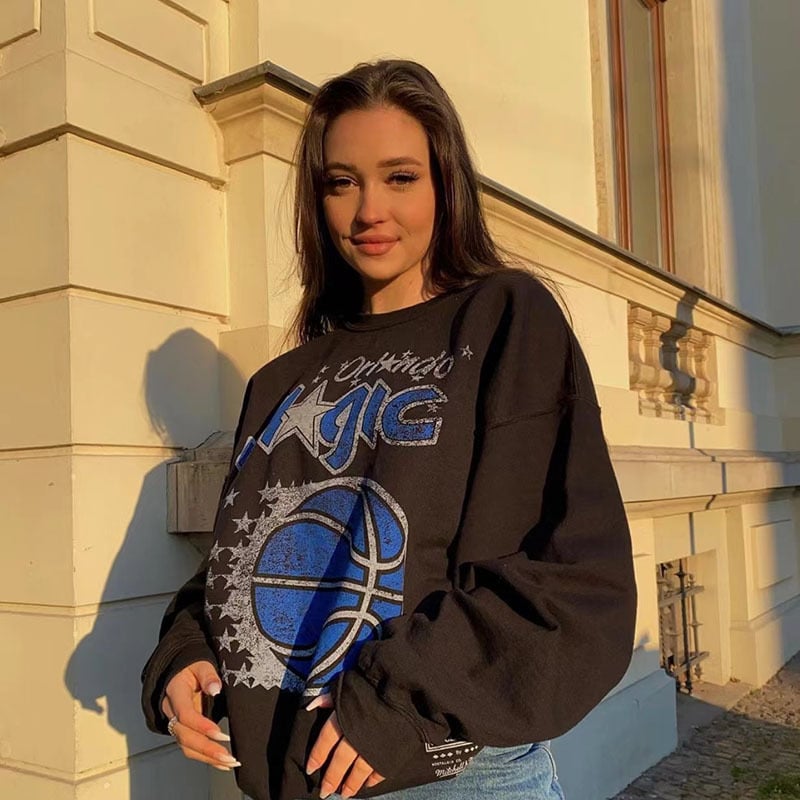 Women's Black Fleece Hooded Sweatshirt | Streetwear