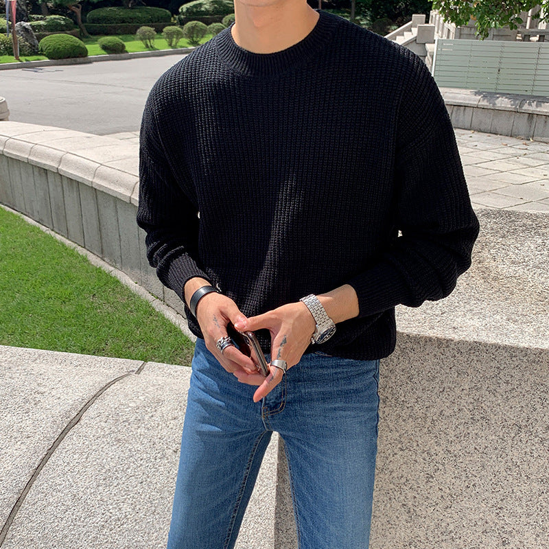 Casual Warm Pullover Crew Neck Sweater | Streetwear