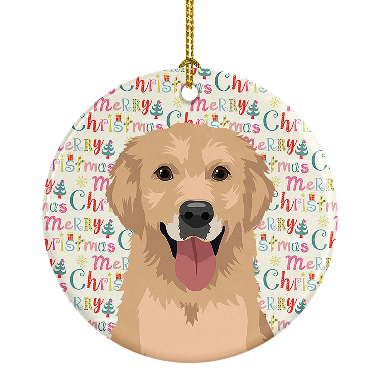Golden Retriever Fawn #3 Christmas Ceramic Ornament