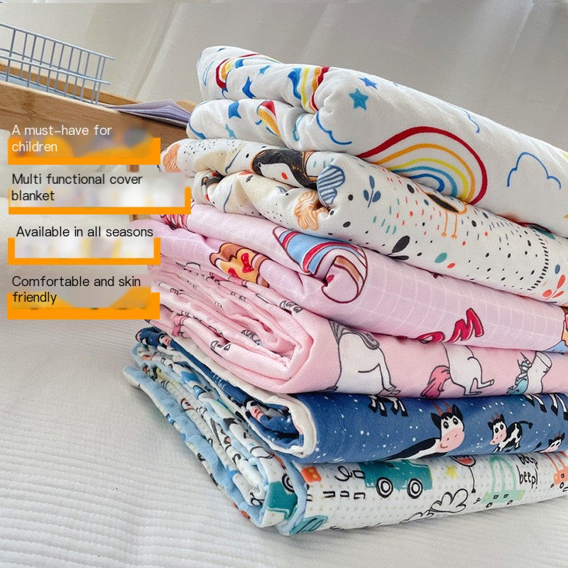 Child's Air Conditioner Comfort Blanket & Beanie | Embroidered Cap