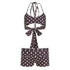 Polka Dot Halter Bikini Set