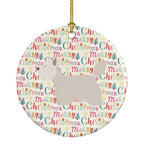 Westie Merry Christmas Ceramic Ornament