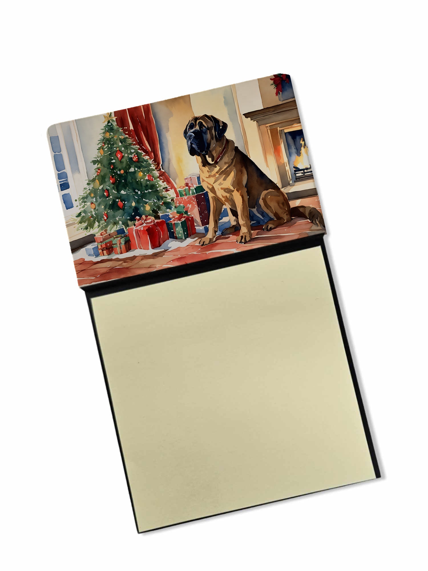 Mastiff Cozy Christmas Sticky Note Holder