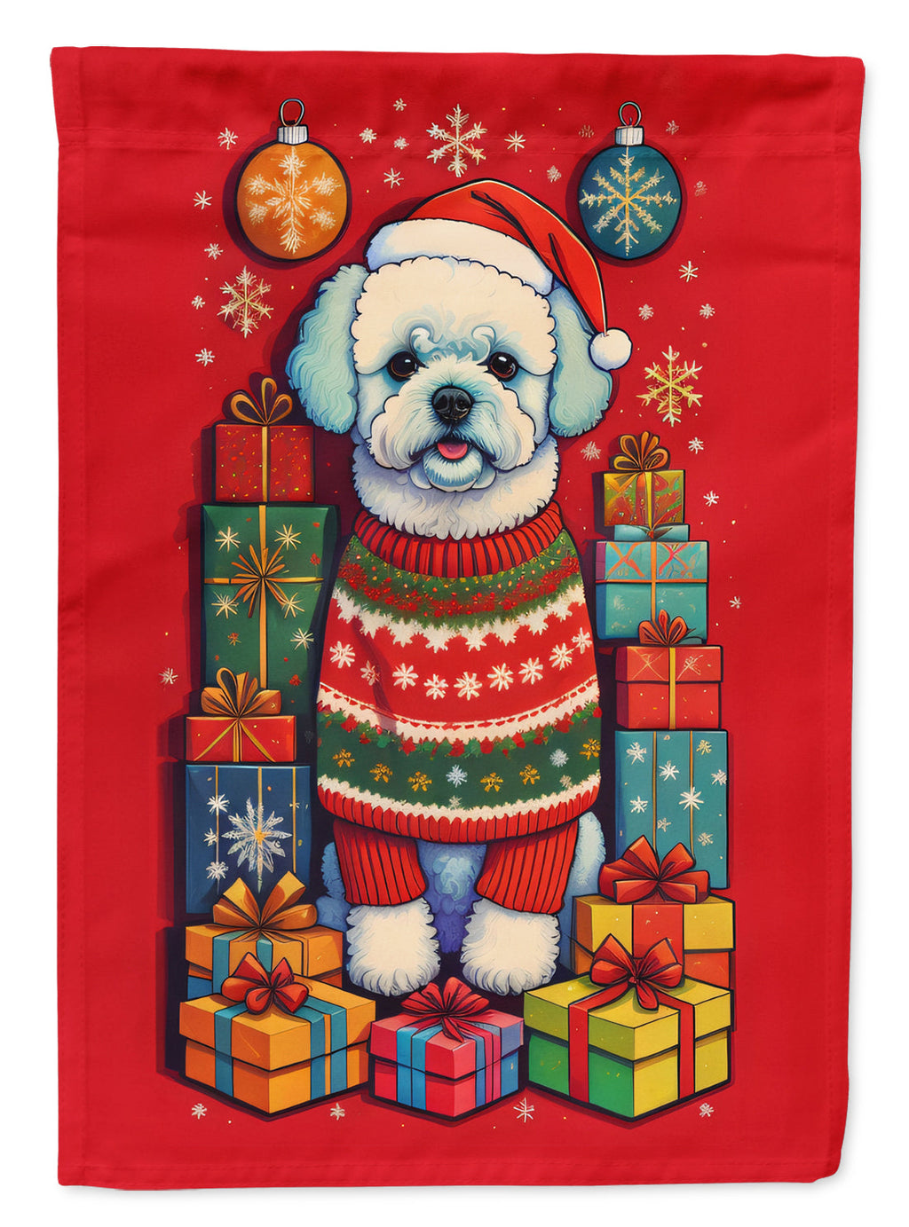 Bichon Frise Holiday Christmas Garden Flag