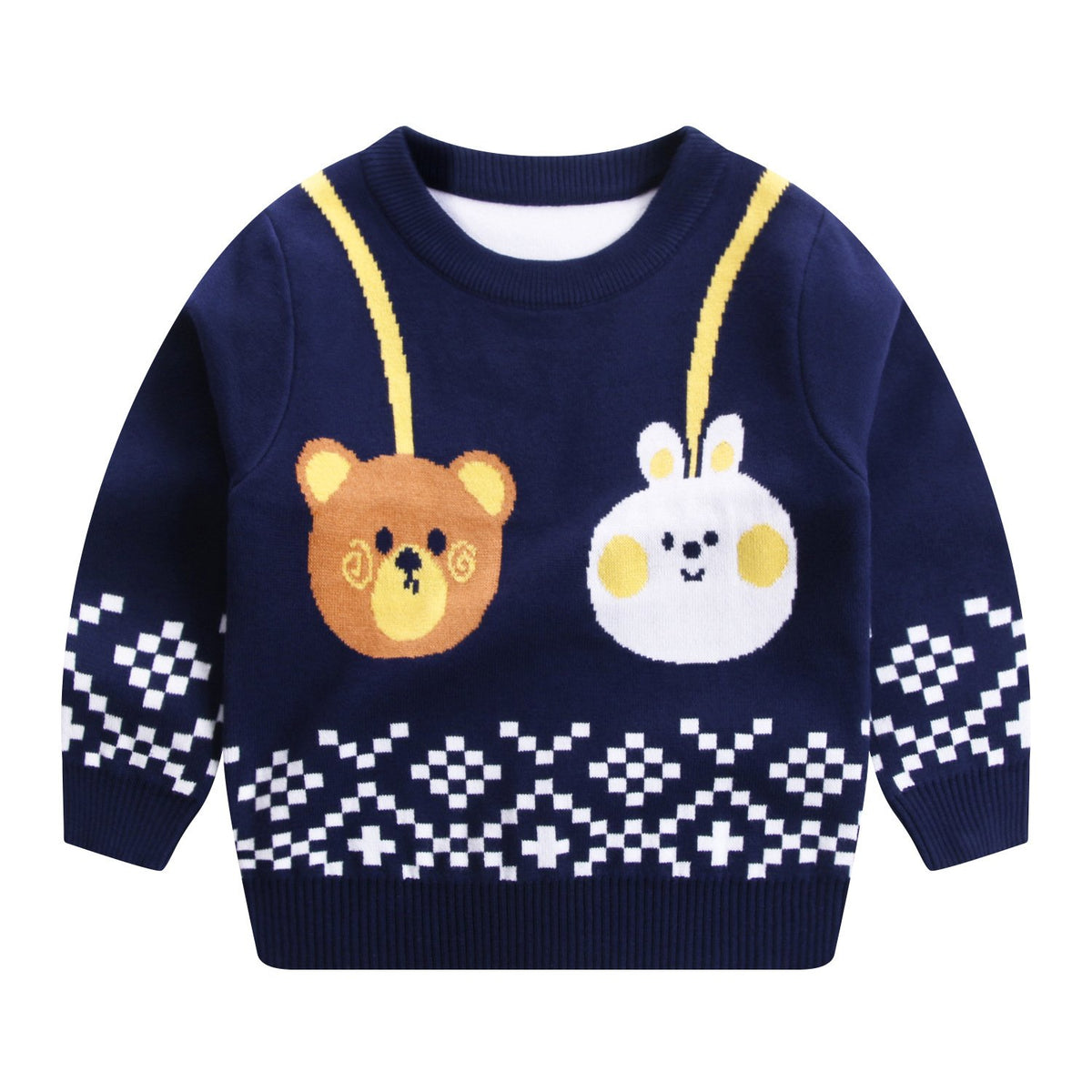 Children's Double-layer Cotton Sweater for Autumn/Winter