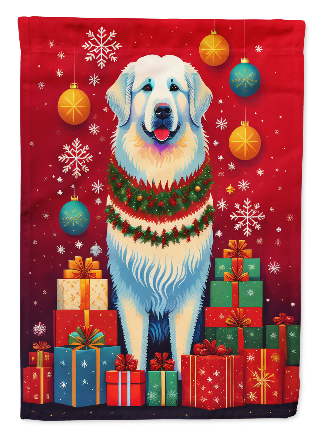 Great Pyrenees Holiday Christmas Garden Flag