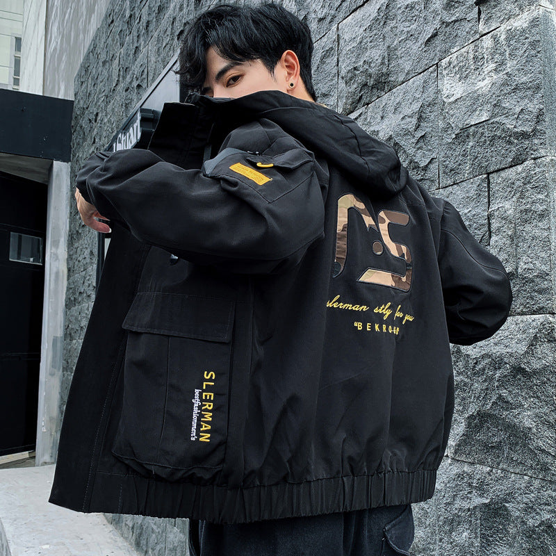 Trendy Korean Jacket with Functional Tooling Design