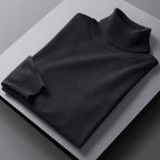 Men's Warm High Collar Sweater with Two Lapels