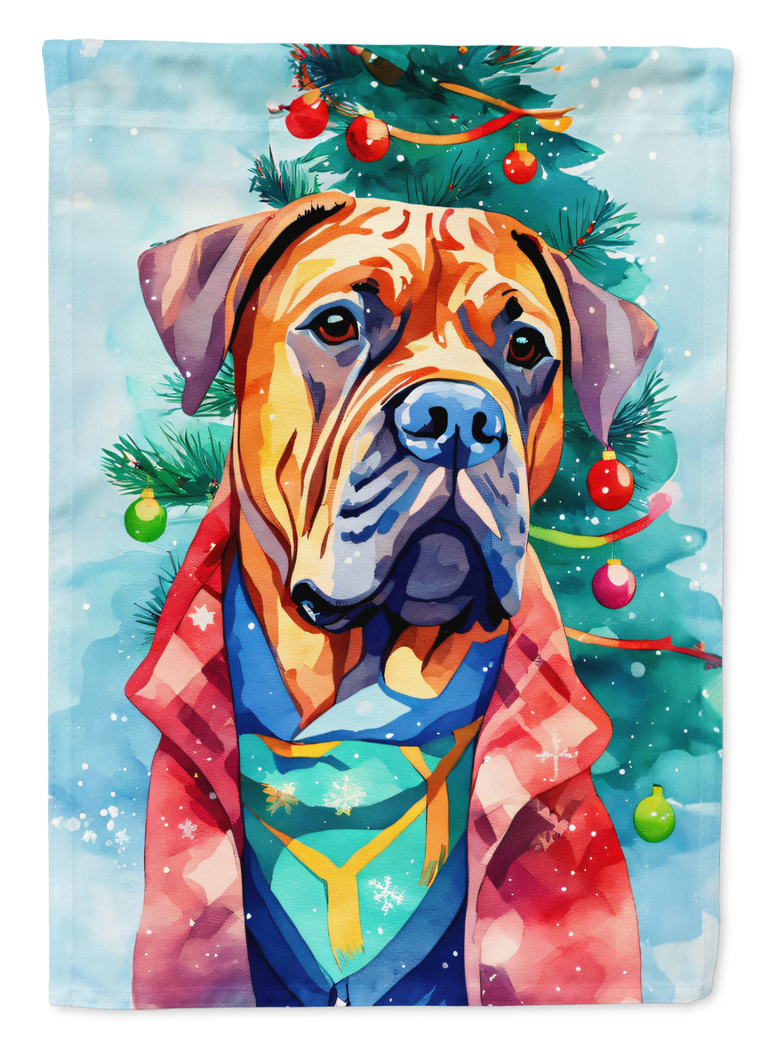 Dogue de Bordeaux Christmas Garden Flag