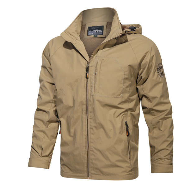 Solid Color Men's Outdoor Jacket