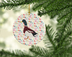 Rouen Duck Christmas Ceramic Ornament