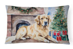 Golden Retriever Cozy Christmas Throw Pillow