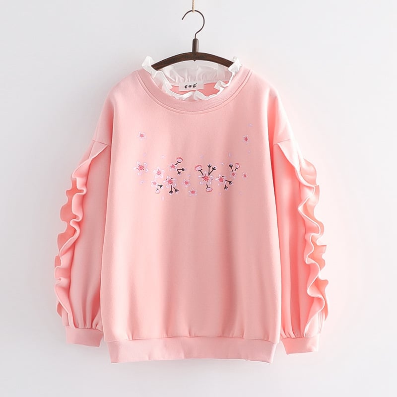Printed Long Sleeve Pullover Top Without Hoodie | Streetwear