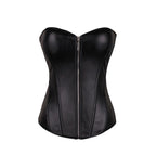 Leather Zipper Corset Shapewear for Women