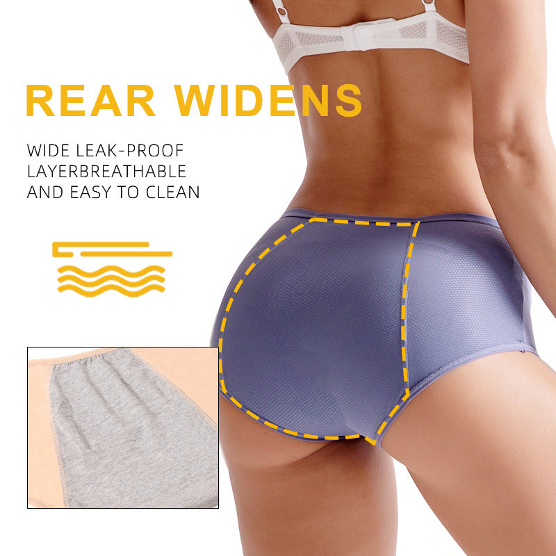 Plus Size Breathable High-Waist Period Panties for Women