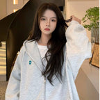 Embroidered Fish Scale Letter Wrap Chain Sweatshirt for Women
