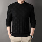 2023 Men's Autumn Winter Checkerboard Jacquard Sweater