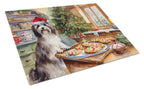 Havanese Christmas Cookies Glass Cutting Board