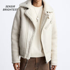 TAOP&ZA Men's Faux Lamb Fur Jacket for Fall/Winter