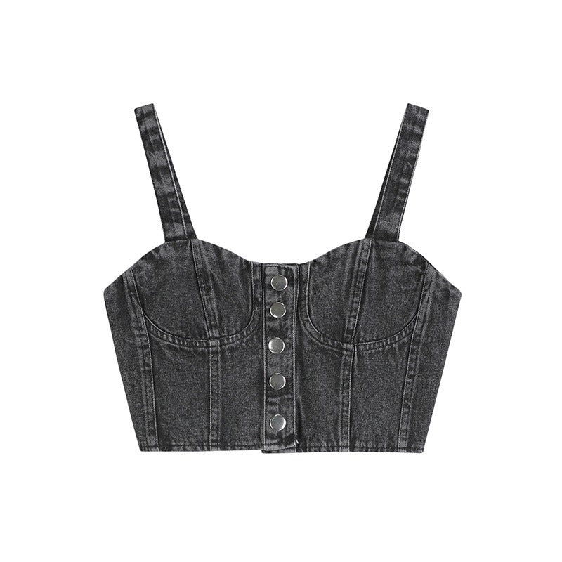 Slimming Denim Camisole Women's Summer Sleeveless Top