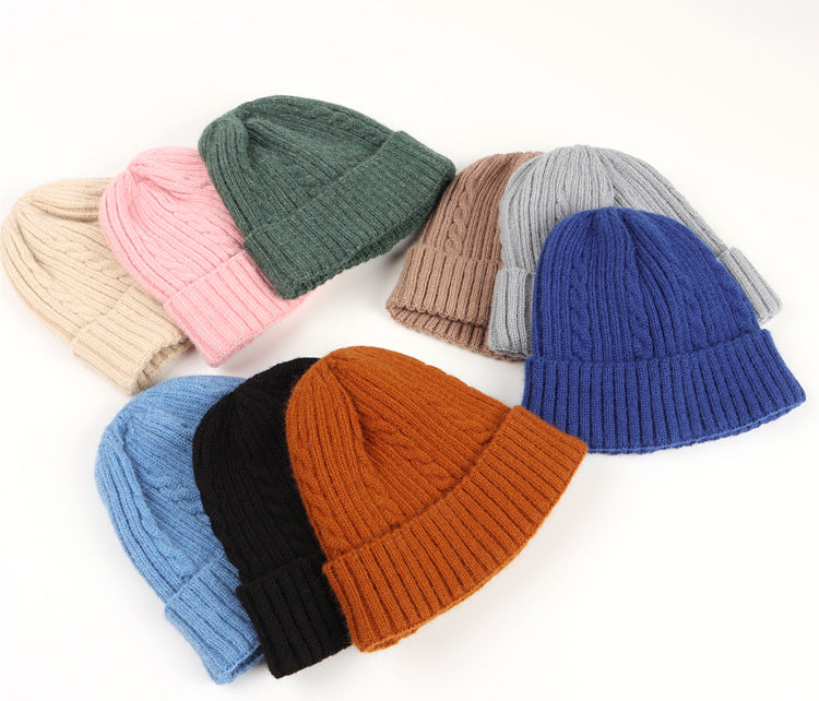 Warm Wool Hat for Autumn and Winter with Knitted Design | Embroidered Cap
