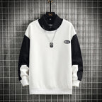 Men's Hooded Pullover with Collar - Casual Spring/Summer | Streetwear