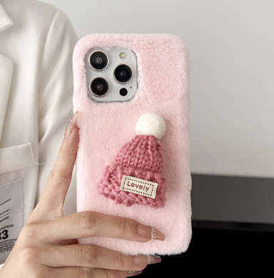 Plush Hat, Phone Case, Christmas Hat | Embroidered Cap