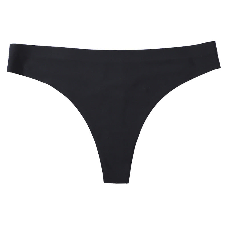 Comfortable Low Waist Ice Silk Thong for Women