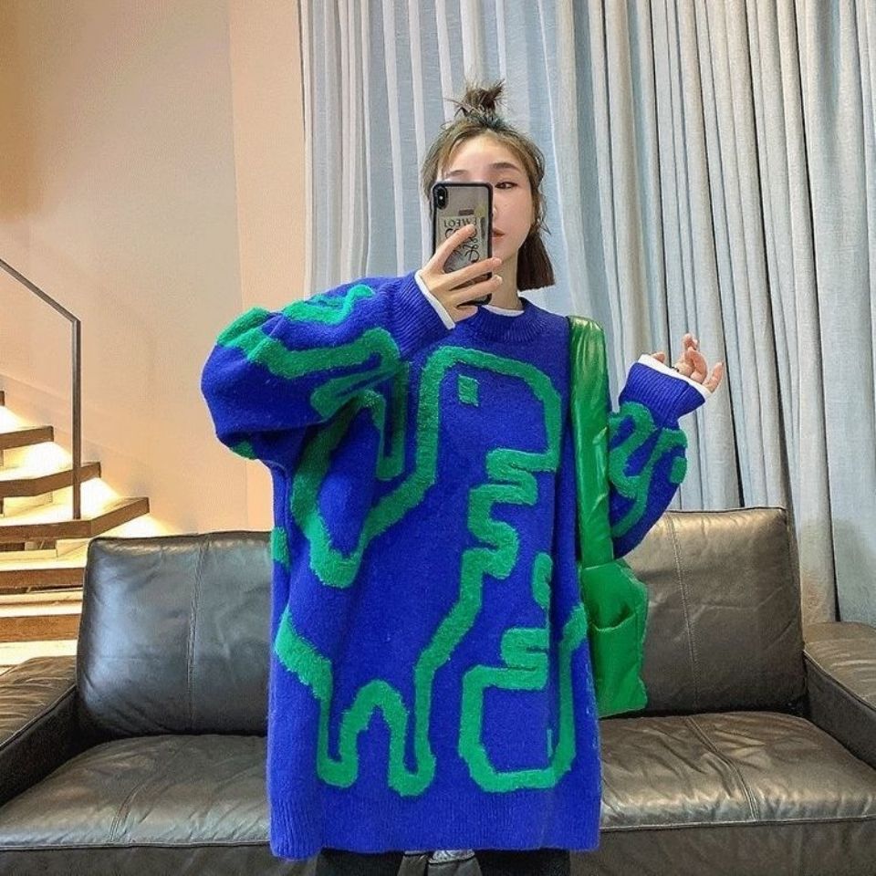 Japanese Vintage Elegant O Neck Flower Embroidery Sweater