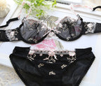 Exquisite Pink Lace Bra - Ultra-thin Large Size