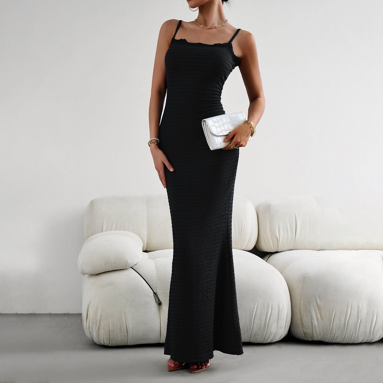 2023 Autumn Women's Slim Fit Spaghetti Strap Dress