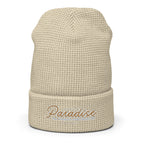 Premium Paradise Waffle Beanie | Embroidered Cap