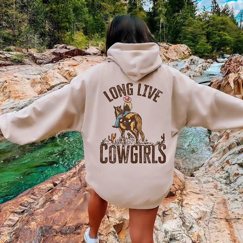 Casual Women's Sweater with Back Print