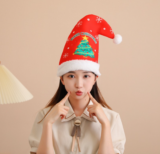 Conical Christmas Hat for Women's Fashion | Embroidered Cap