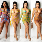 Long Sleeve Three-Piece Swimsuit Set