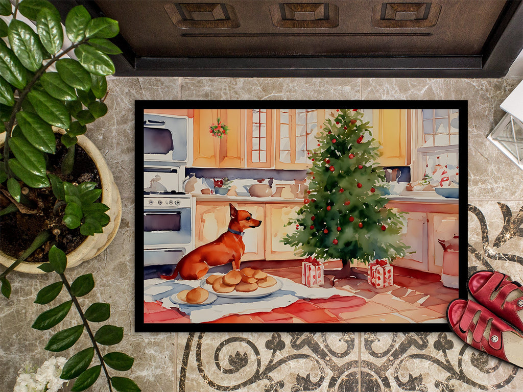 Miniature Pinscher Christmas Cookies Doormat