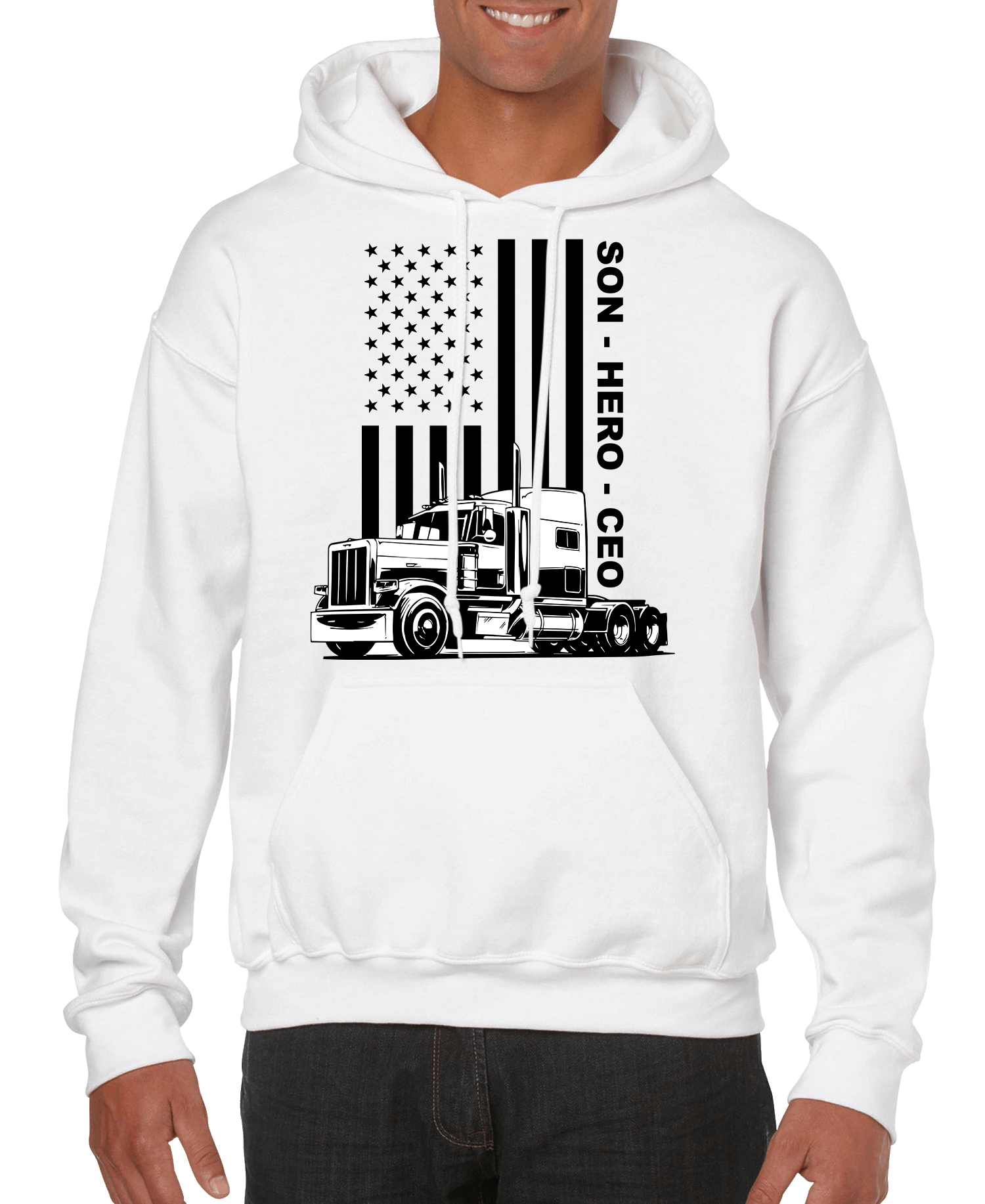 USA Trucker, Son, Hero, CEO Men’s Hoodie | Streetwear