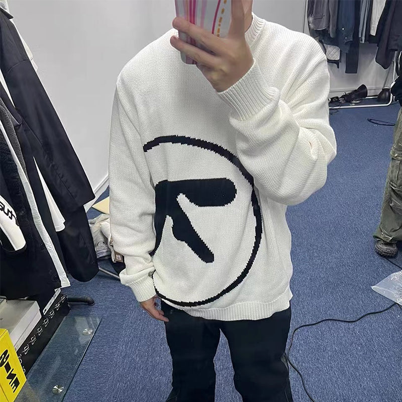 Men's Oversized Aphex Twin Knit Winter Sweater Top