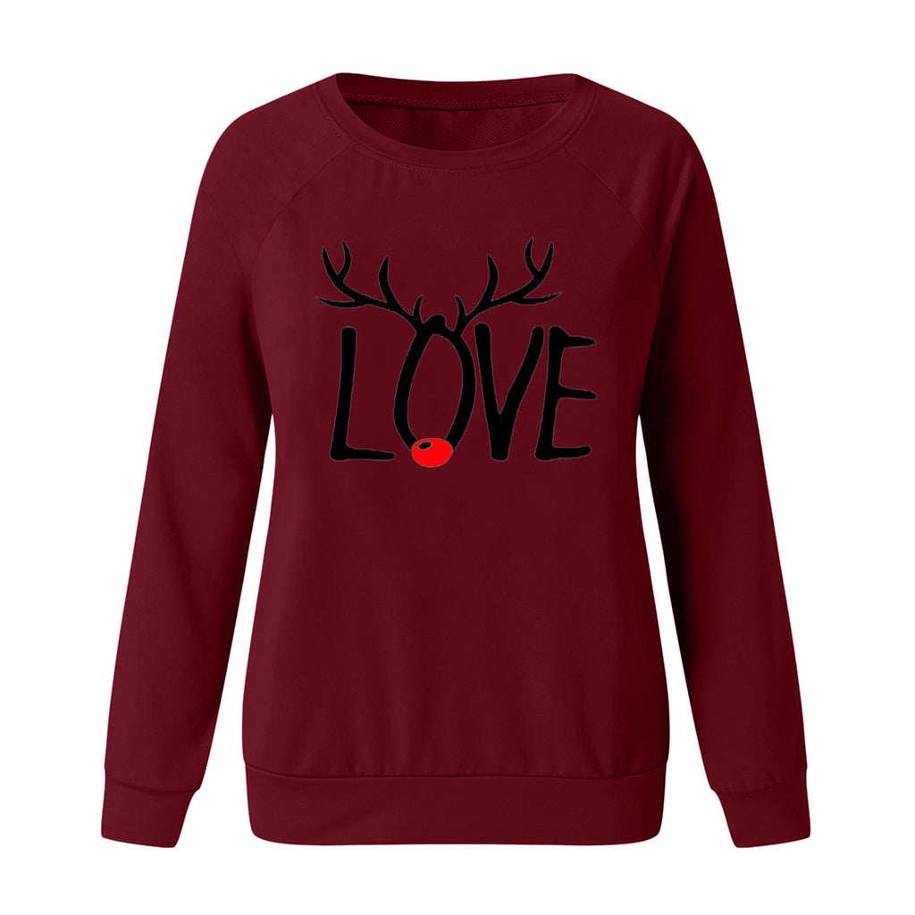 Christmas Pattern Printed Long Sleeve Sweatshirt for Women | Streetwear