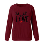Christmas Pattern Printed Long Sleeve Sweatshirt for Women | Streetwear