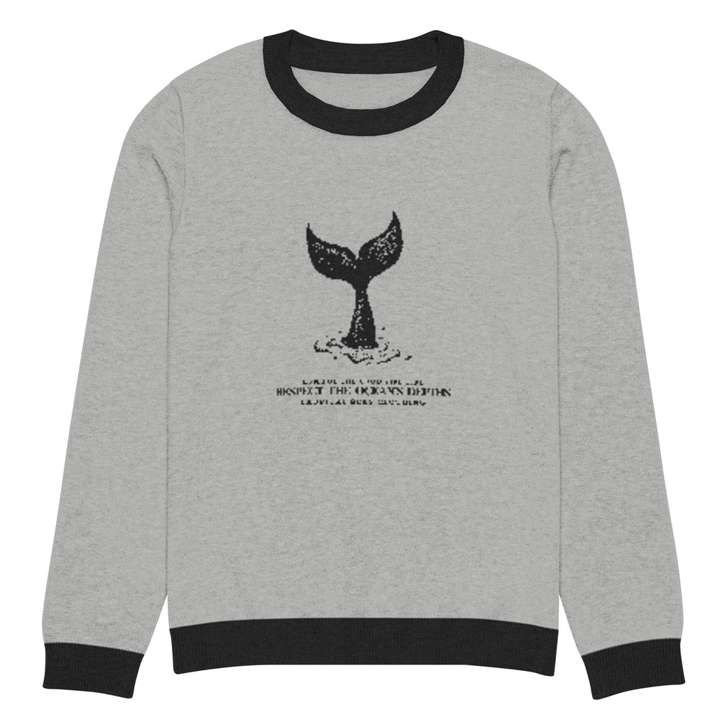 Knitted Whale Tail crew neck sweater