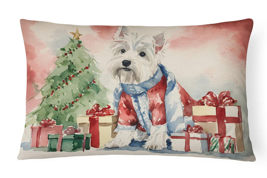 Westie Christmas Throw Pillow