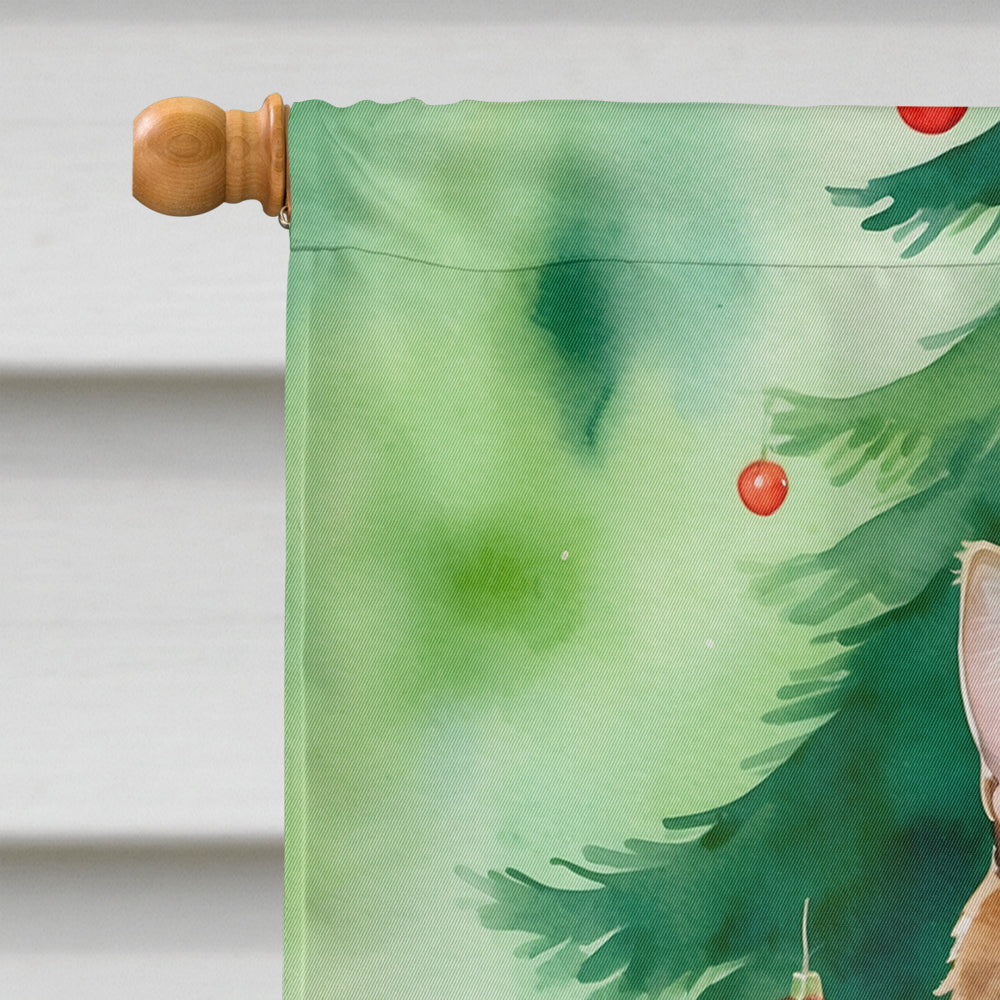 Owyhee Bob Cat By the Christmas Tree House Flag